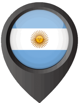 Epingle de Localisation Argentine Amériques Drapeaux 