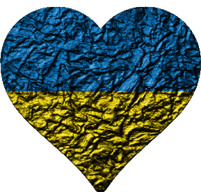 Cuore Ucraina Europa Bandiere 