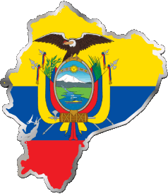 Carte Equateur Amériques Drapeaux 