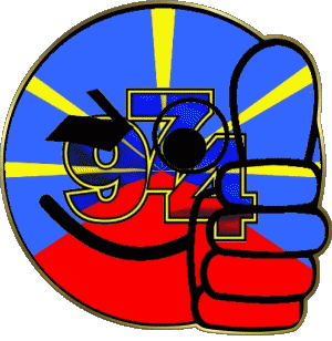 Smiley - OK La Réunion D.O.M - T.O.M Frankreich Fahnen 