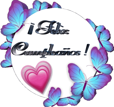 010 Transparent Background Mariposas Feliz Cumpleaños Spanish Messages 