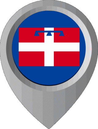 Location Pin Piemonte Italy Europe Flags 