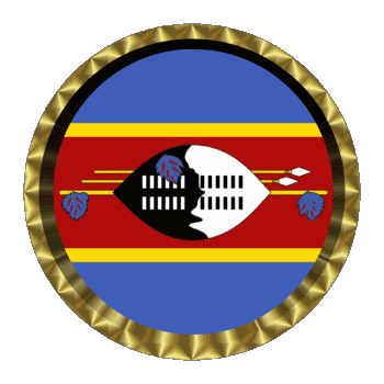 Rund - Ringe Eswatini Afrika Fahnen 