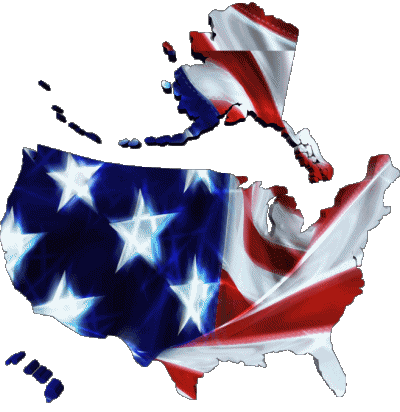 Map U.S.A - National America Flags 
