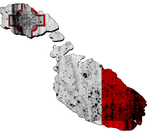 Mapa Malta Europa Banderas 