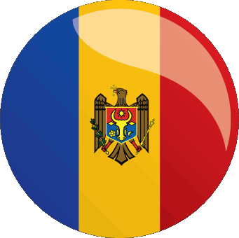 Rond Moldavie Europe Drapeaux 