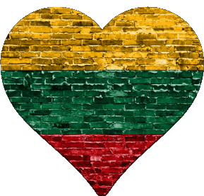 Cuore Lituania Europa Bandiere 