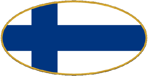 Ovale Finlande Europe Drapeaux 