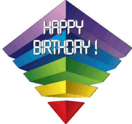 010 Transparent Background Abstract - Geometric Happy Birthday English Messages 