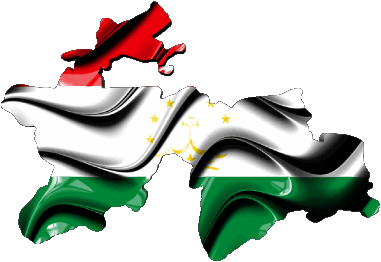 Map Tajikistan Asia Flags 