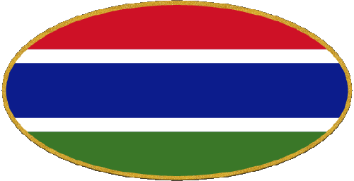 Oval 01 Gambia Africa Flags 