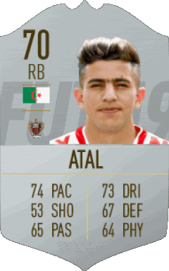 Youcef Atal Algérie F I F A - Joueurs Cartes Jeux Vidéo Multi Média 