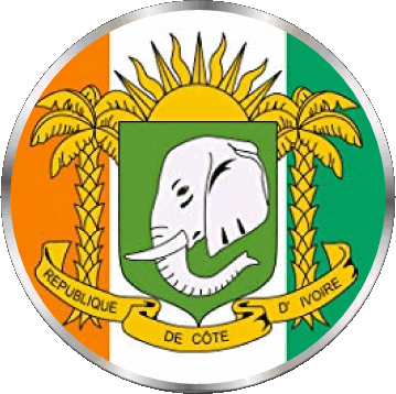 Round Ivory Coast Africa Flags 