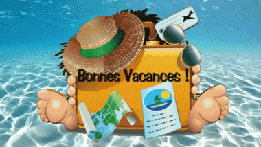 002 Sfondo animato Bonnes Vacances Francese Messagi 