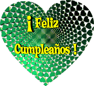 009 Corazón Feliz Cumpleaños Spagnolo Messagi 