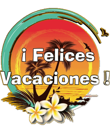 01 Transparent Background Felices Vacaciones Spanish Messages 