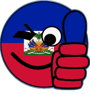 Smiley - OK Haiti Amerika Fahnen 