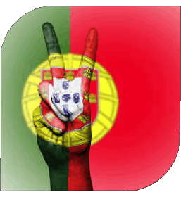 Square Portugal Europe Flags 