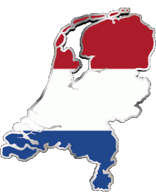 Carte Pays-Bas Europe Drapeaux 