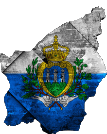 Map San Marino Europe Flags 
