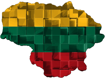 Mapa Lituania Europa Banderas 