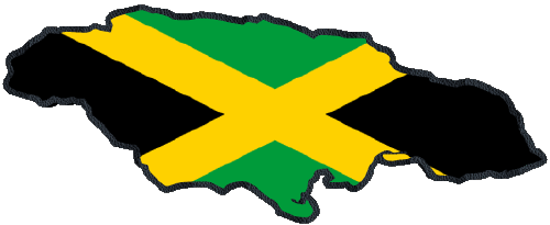 Map Jamaica America Flags 