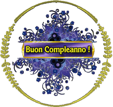 009 Fondo transparente Floreale Buon Compleanno Italiano Mensajes 