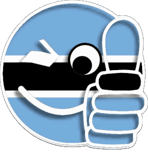 Smiley - OK Botswana Afrique Drapeaux 