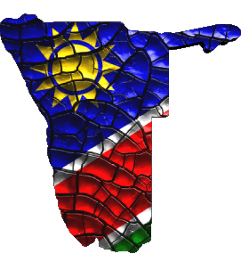 Carta Geografica Namibia Africa Bandiere 
