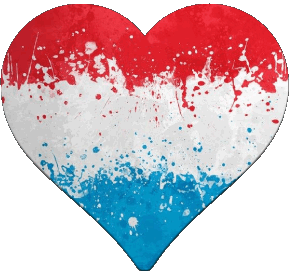 Cuore Lussemburgo Europa Bandiere 