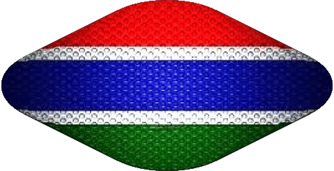 Ovale 02 Gambie Afrique Drapeaux 