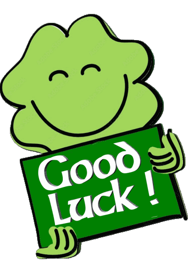 03 Sfondo trasparente Good Luck Inglese Messagi 