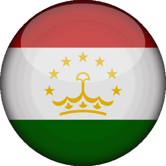 Rond Tadjikistan Asie Drapeaux 