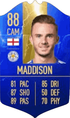 James Maddison Angleterre F I F A - Jugadores  cartas Vídeo Juegos Multimedia 