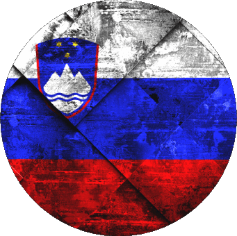 Runde Slowenien Europa Fahnen 