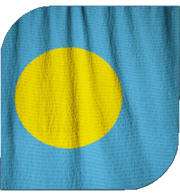 Carré Palaos Océanie Drapeaux 