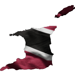 Karte Trinité et Tobago Amerika Fahnen 