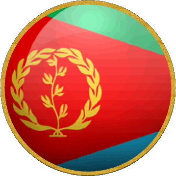 Rond Erythrée Afrique Drapeaux 