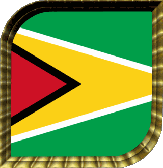 Carré Guyana Amériques Drapeaux 