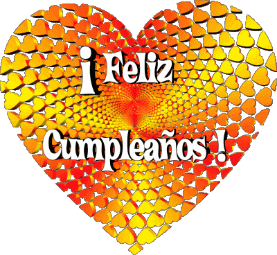 007 Corazón Feliz Cumpleaños Espagnol Messages 