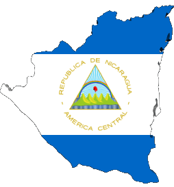 Map Nicaragua America Flags 
