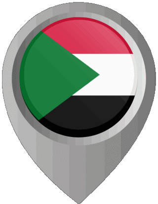 Epingle de Localisation Soudan Afrique Drapeaux 