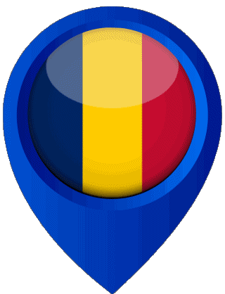 Location Pin Chad Africa Flags 