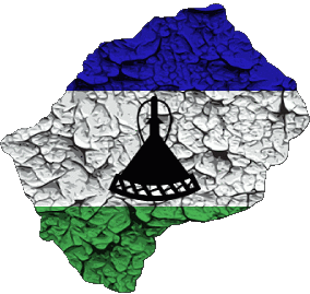 Map Lesotho Africa Flags 