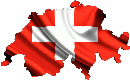 Karte Schweiz Europa Fahnen 