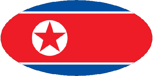 Various North Korea Asia Flags 