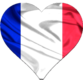 Heart National France Flags 
