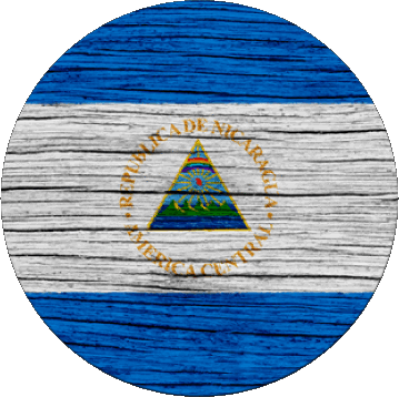 Round Nicaragua America Flags 
