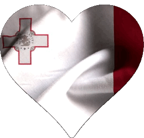 Heart Malta Europe Flags 