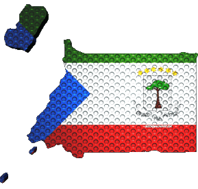 Map Equatorial Guinea Africa Flags 